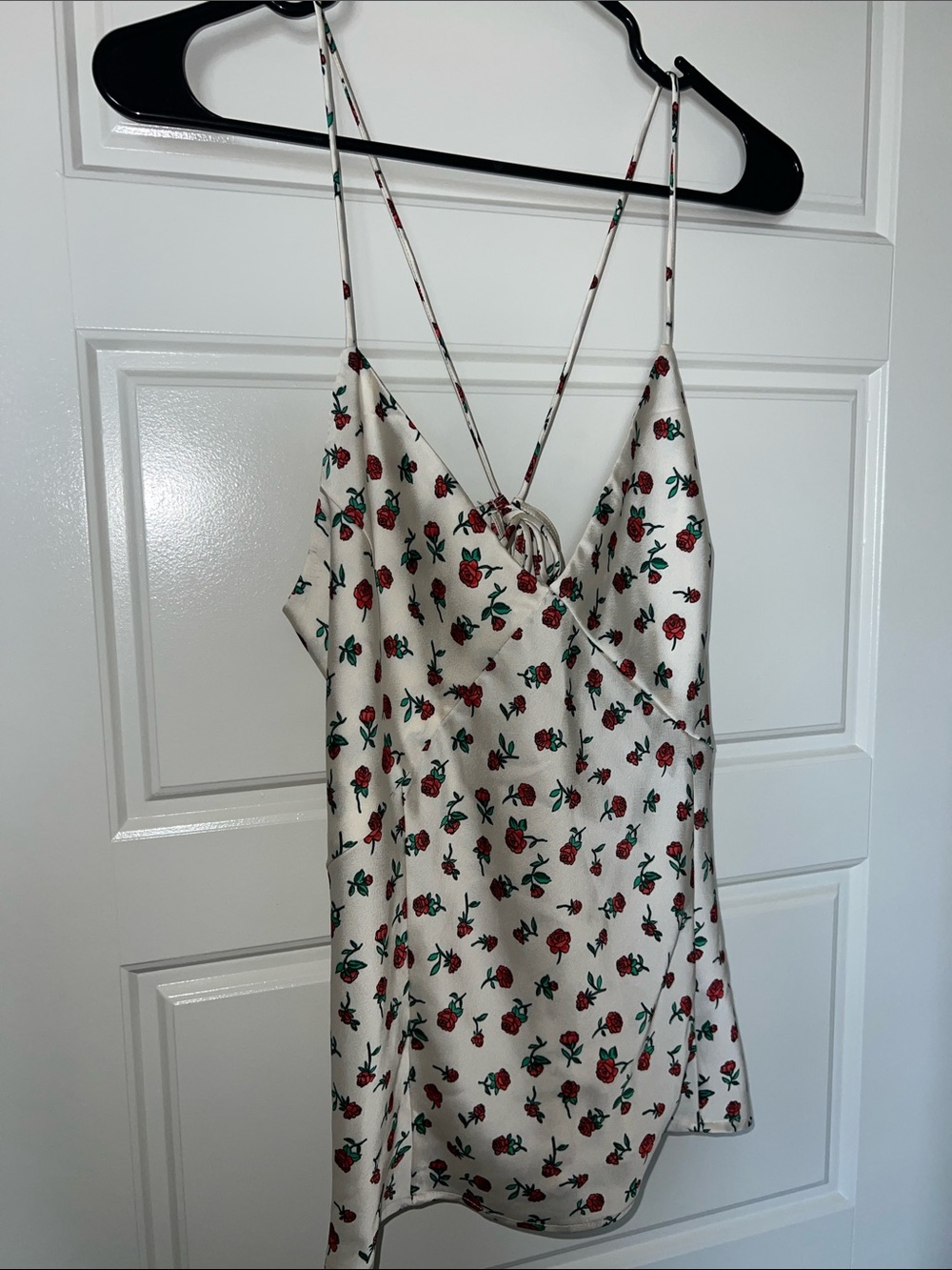a new day White Cami Top with Red Rose Print - Picture 6 of 8